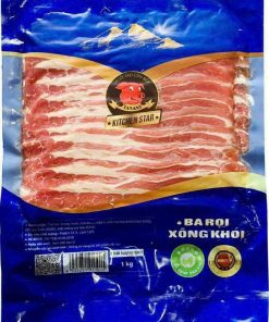 Ba rọi xông khói Kitchen Star 1kg – Thịt heo tươi ngon, đóng gói hút chân không, tiện lợi cho chế biến món ăn"